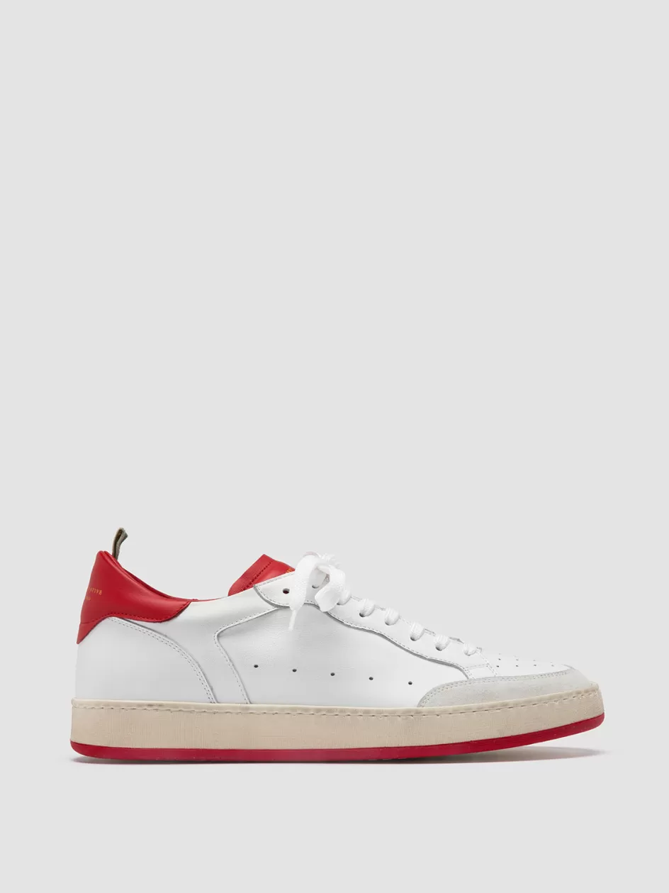 Officine Creative Sustainable Sneakers | Sneakers>MAGIC 008 - White Leather And Suede Low Top Sneakers MULTICOLOR