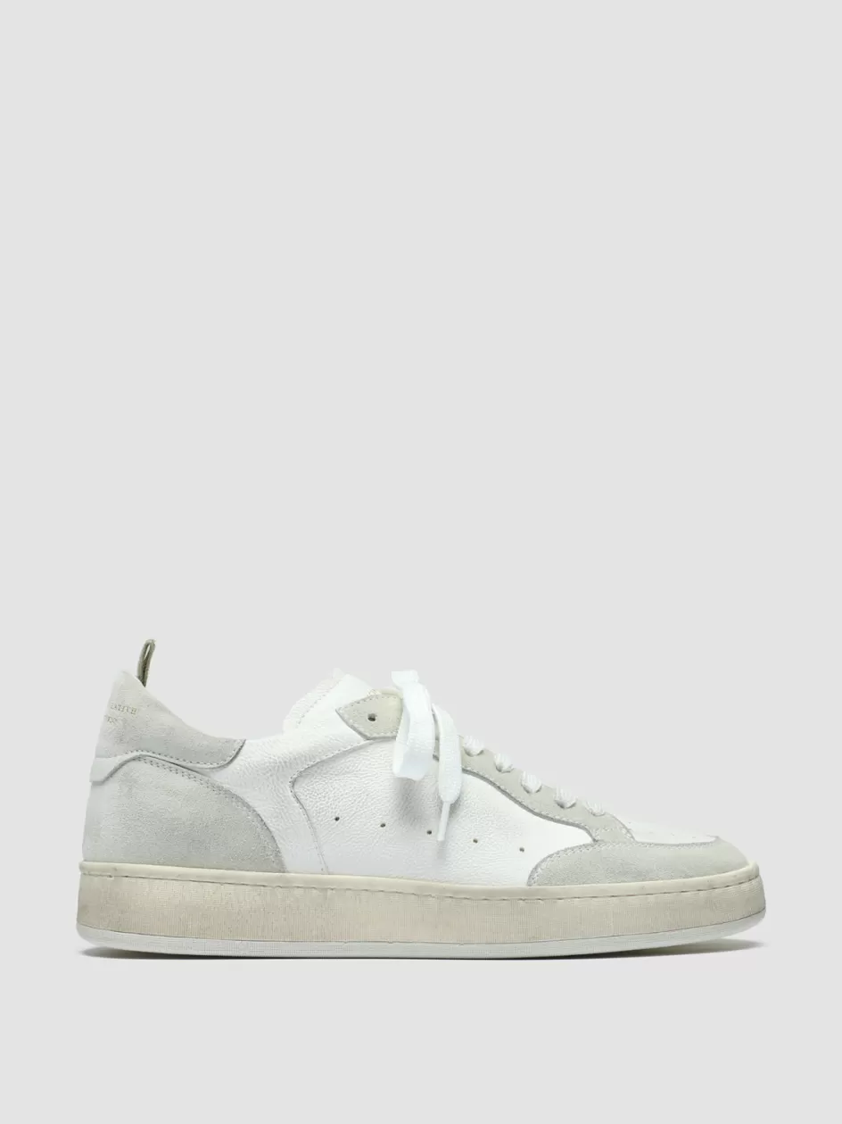 Officine Creative Sustainable Sneakers | Sneakers>MAGIC 101 - White Leather And Suede Low Top Sneakers OFF WHITE