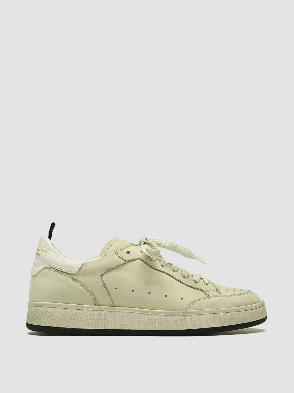 Officine Creative Sustainable Sneakers | Sneakers>MAGIC 102 - White Suede And Leather Low Top Sneakers BEIGE/WHITE