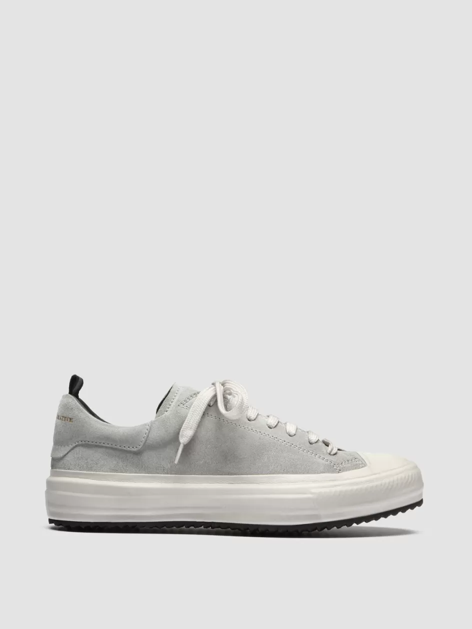 Officine Creative Suede Selection | Icons>MES 105  - Grey Suede Sneakers LIGHT GREY