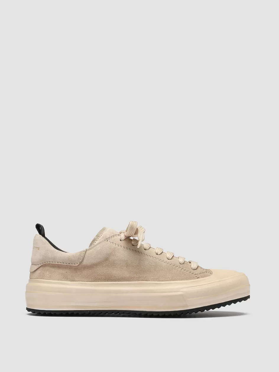 Officine Creative Suede Selection | Icons>MES 105 - Ivory Suede Sneakers NUDE SPRING