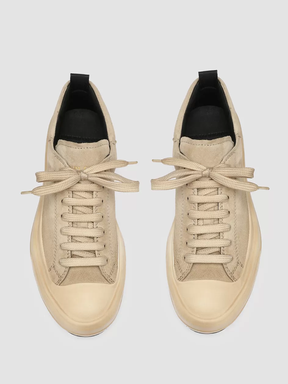 Officine Creative Suede Selection | Icons>MES 105 - Ivory Suede Sneakers NUDE SPRING