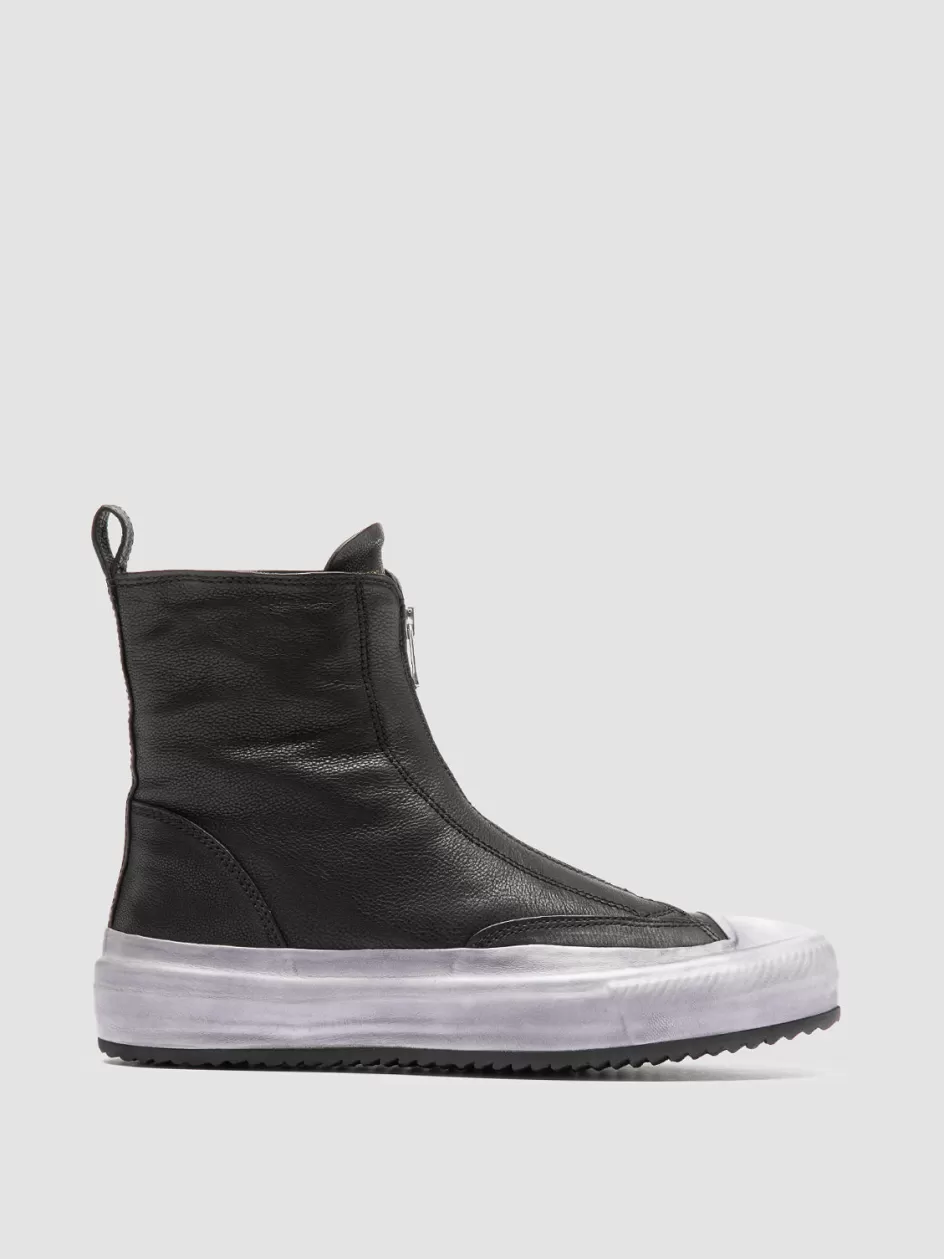 Officine Creative Sneakers>MES 109 - Leather High-Top Sneakers BLACK