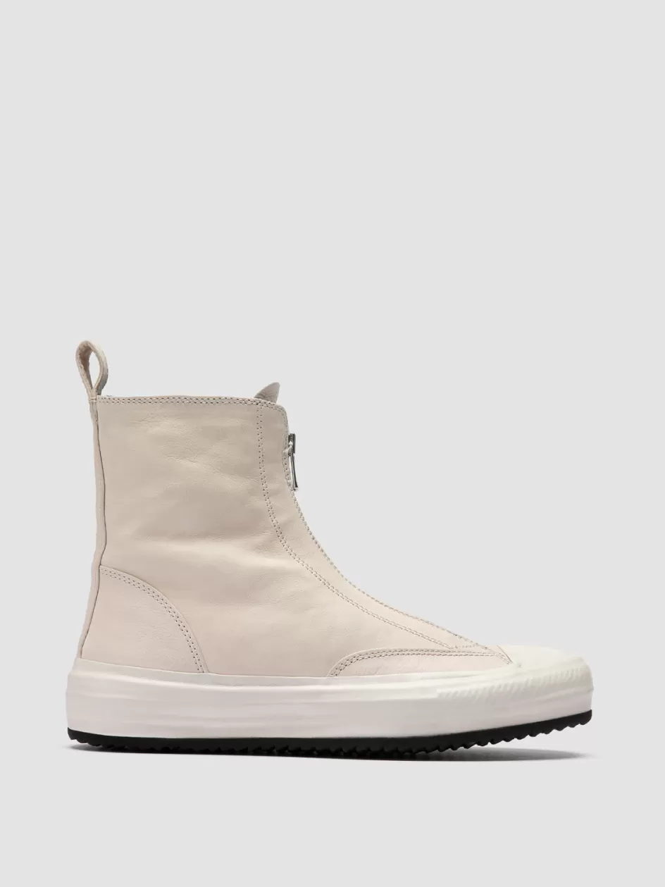 Officine Creative Sneakers>MES 109 - Leather High-Top Sneakers IVORY