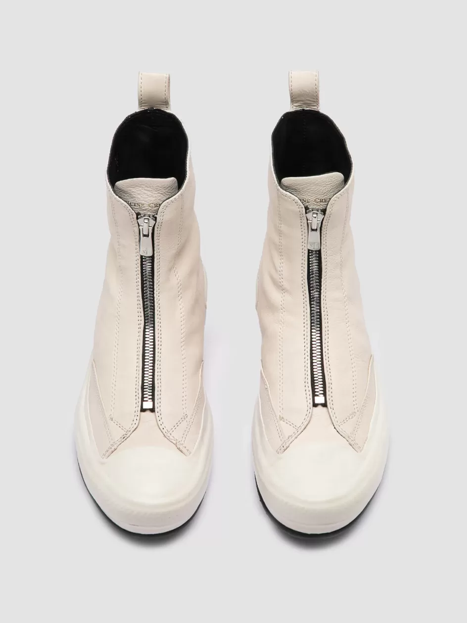 Officine Creative Sneakers>MES 109 - Leather High-Top Sneakers IVORY