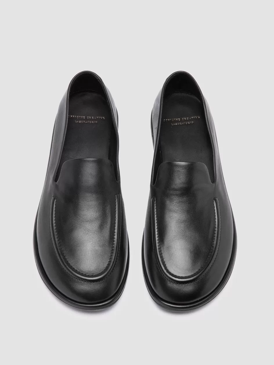 Officine Creative Loafers>MIENNE 101 - Leather Loafers BLACK