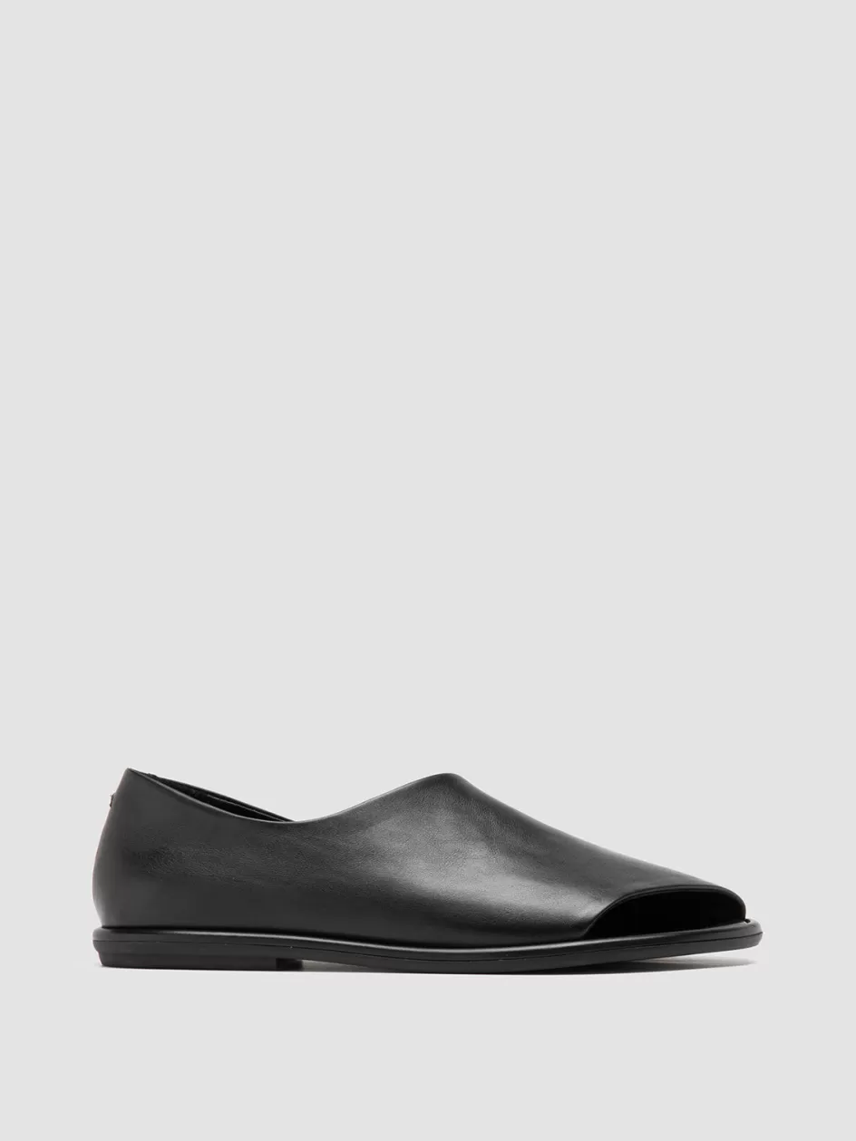 Officine Creative Sandals | Loafers>MIENNE 102 - Leather Peep Toe Shoes BLACK