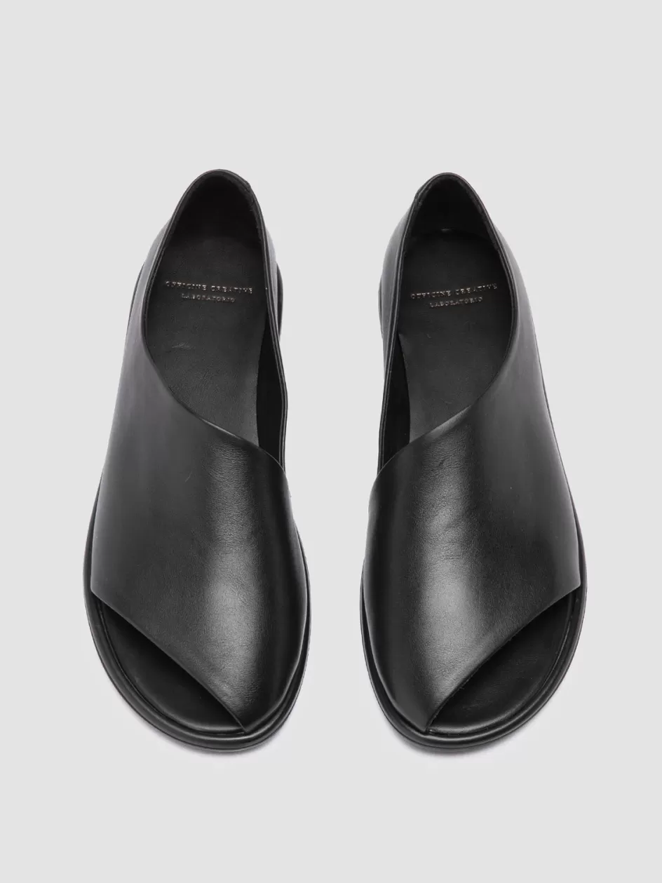 Officine Creative Sandals | Loafers>MIENNE 102 - Leather Peep Toe Shoes BLACK