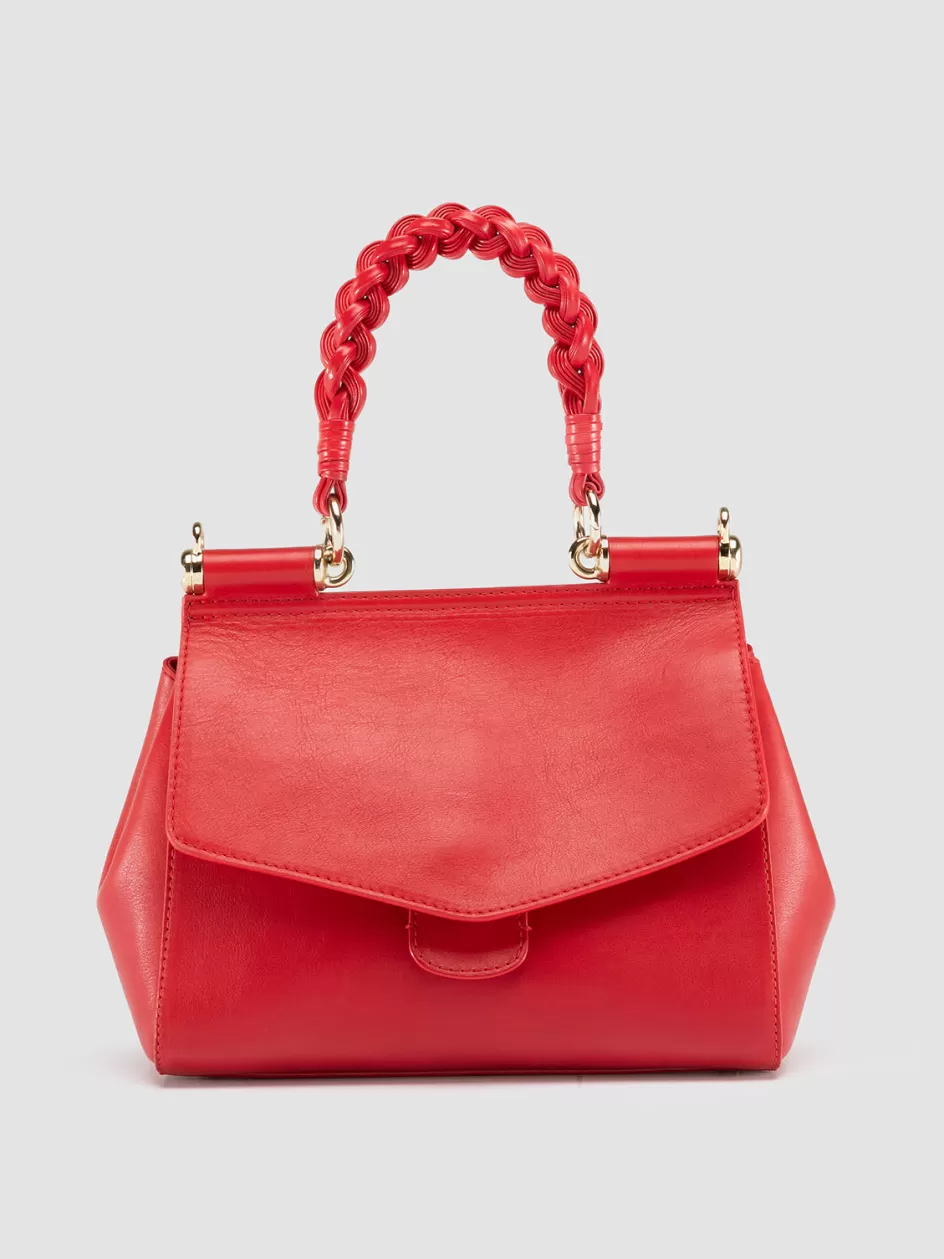 Officine Creative Icons | Bags>NOLITA WOVEN 223 - Leather Handle Bag RED