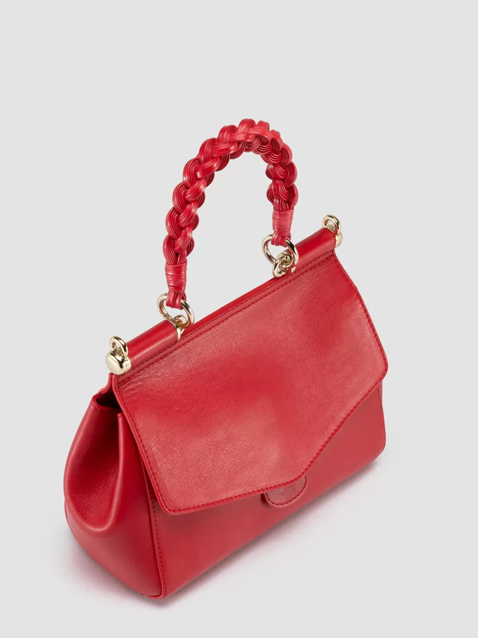 Officine Creative Icons | Bags>NOLITA WOVEN 223 - Leather Handle Bag RED