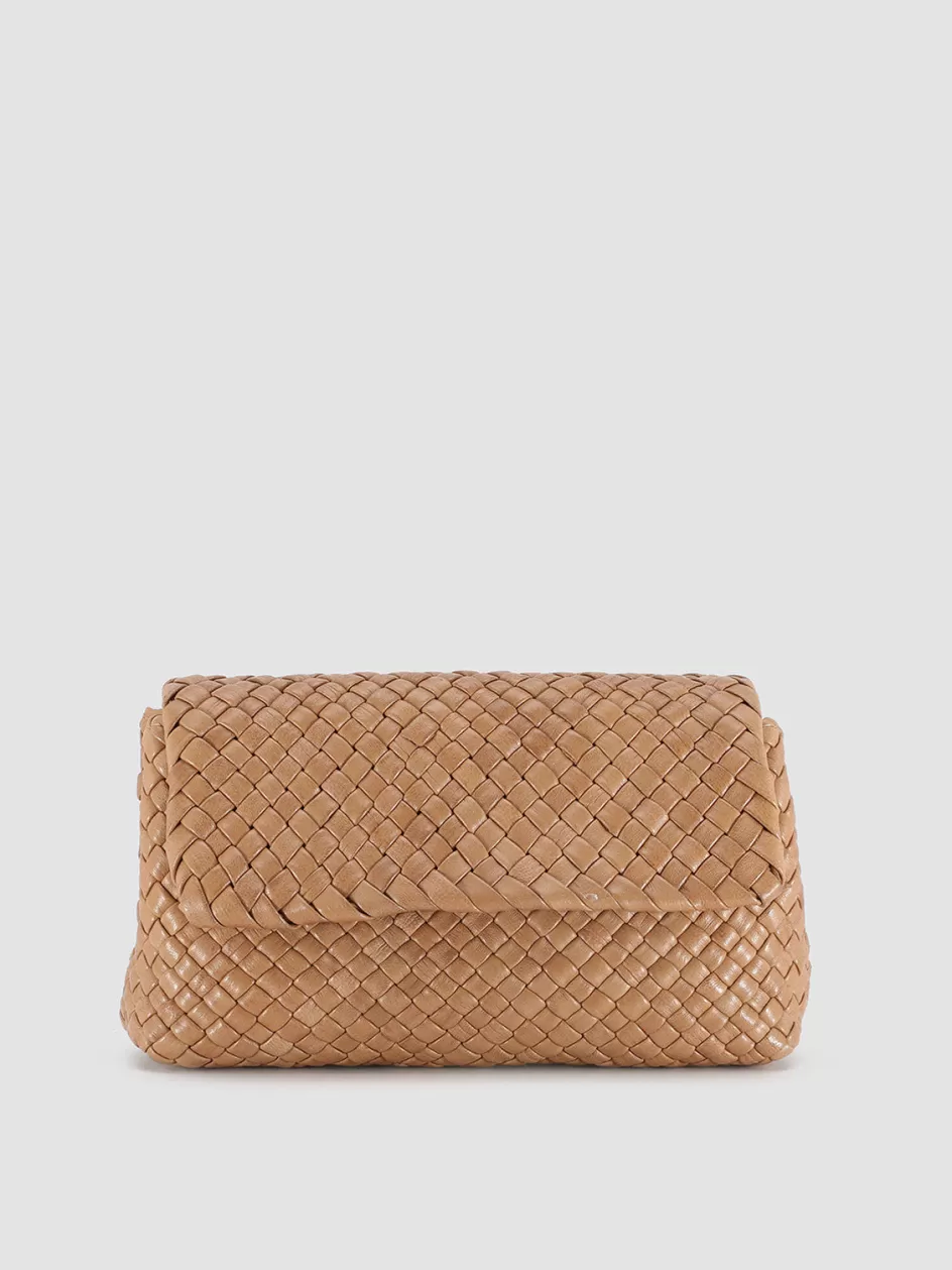 Officine Creative Bags>OC CLASS 47 - Woven Leather Crossbody Bag TAUPE