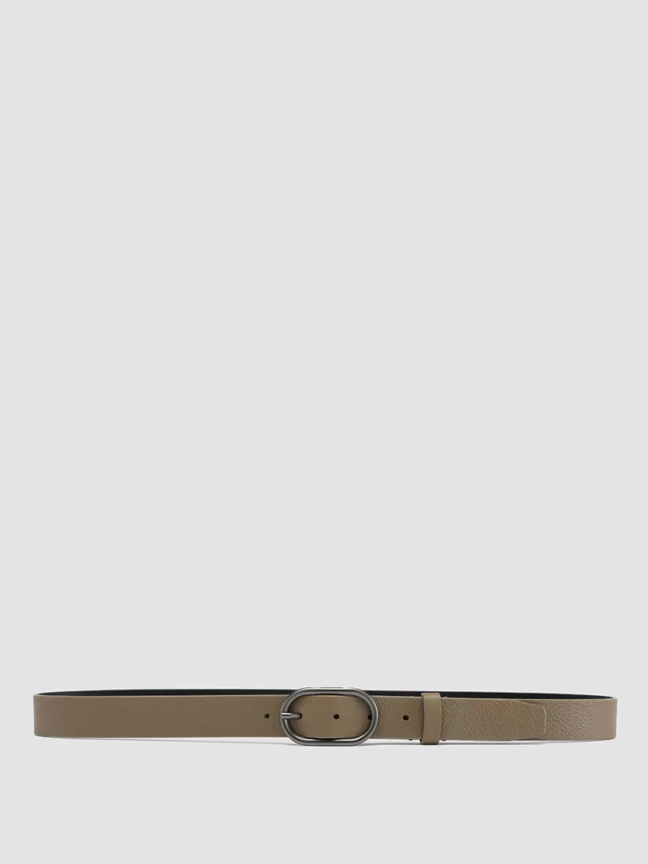 Officine Creative Belts>OC STRIP 047 - Brown Leather Belt TABACCO