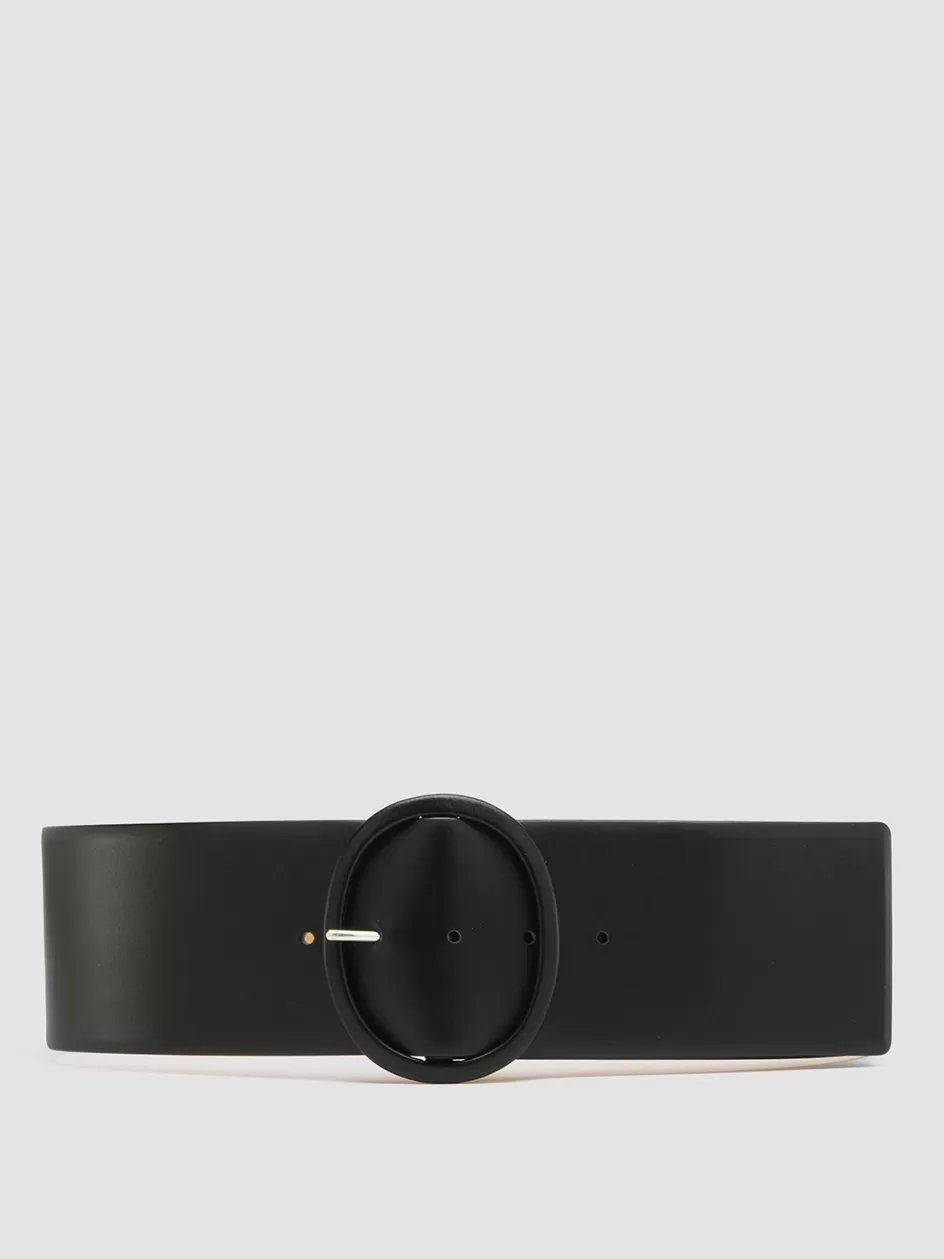 Officine Creative Belts>OC STRIP 061 - Leather Belt BLACK