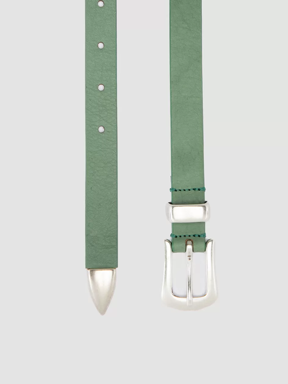 Officine Creative Belts>OC STRIP 066 - Nappa Leather Belt GREEN