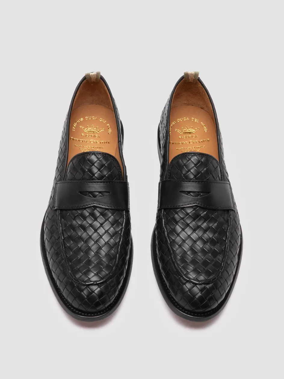 Officine Creative Icons | Loafers>OPERA 003 - Leather Penny Loafers BLACK