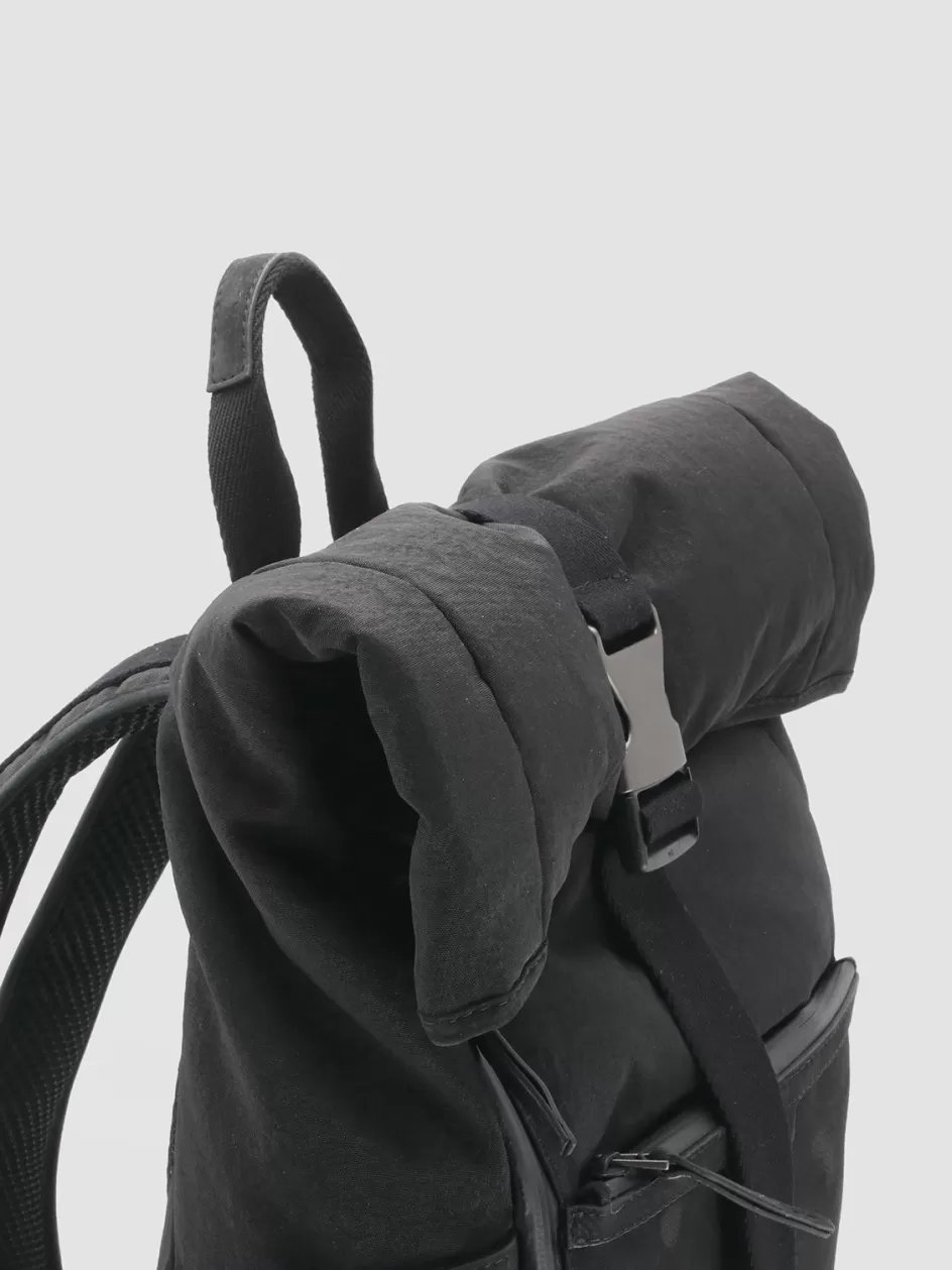 Officine Creative Backpacks | Backpacks>PILOT 001 - Nubuck & Nylon Backpack BLACK