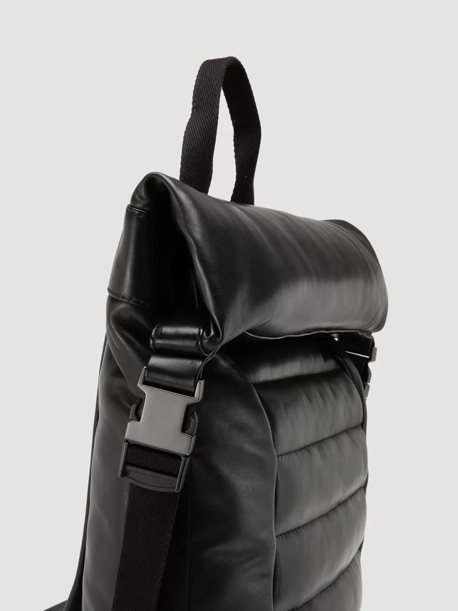 Officine Creative Bags | Backpacks>PLEASURE 001 - Leather Backpack BLACK