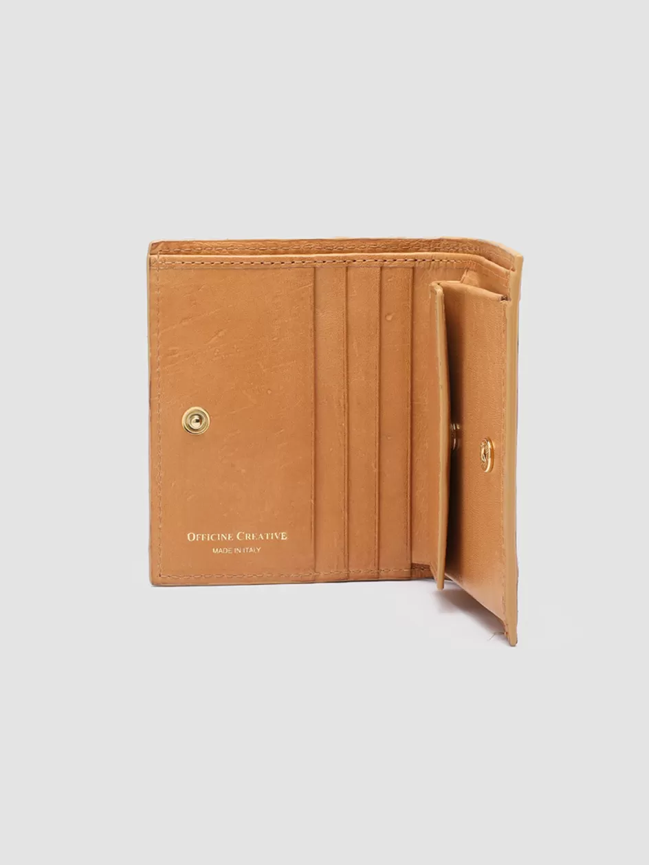 Officine Creative Woven Leather Selection | Wallets>POCHE 111 - Brown Woven Leather Bifold Wallet BOSCO