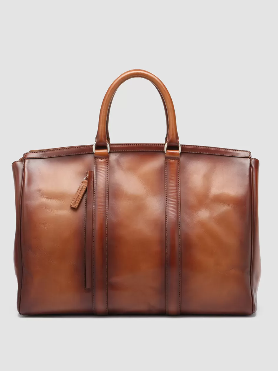 Officine Creative Icons | Bags>QUENTIN 009 - Brown Leather Bag COTTO