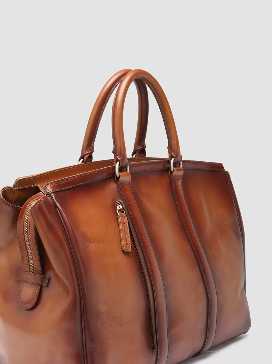 Officine Creative Icons | Bags>QUENTIN 009 - Brown Leather Bag COTTO