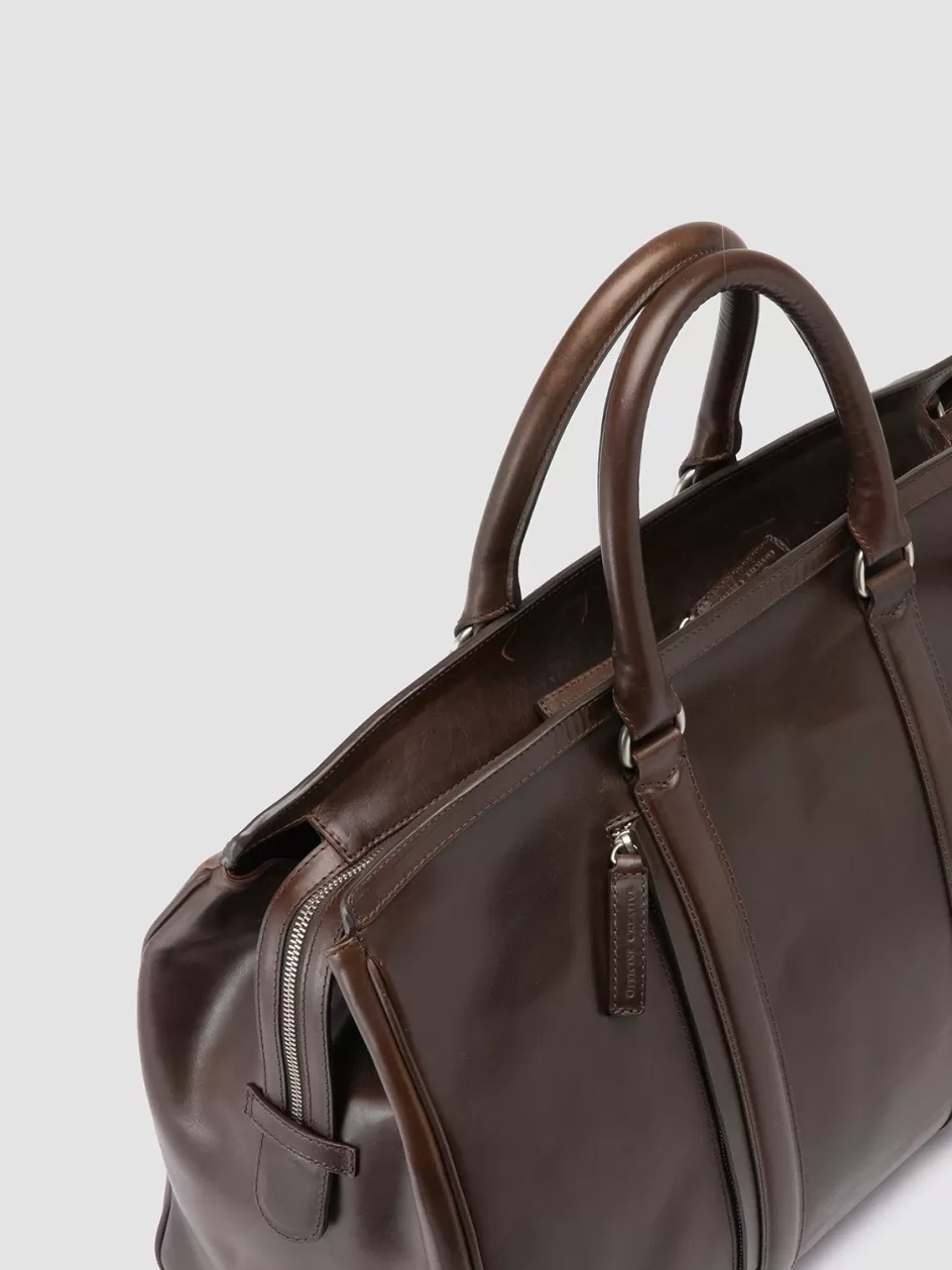 Officine Creative Bags>QUENTIN 009 - Brown Leather Bag COFFEE