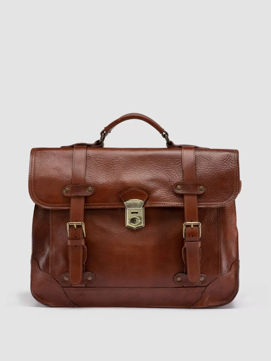 Officine Creative Icons | Bags>RARE 040 - Leather Briefcase BROWN