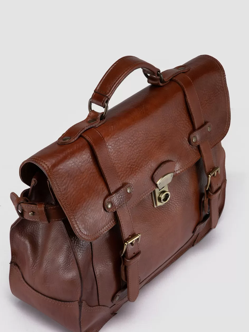 Officine Creative Icons | Bags>RARE 040 - Leather Briefcase BROWN