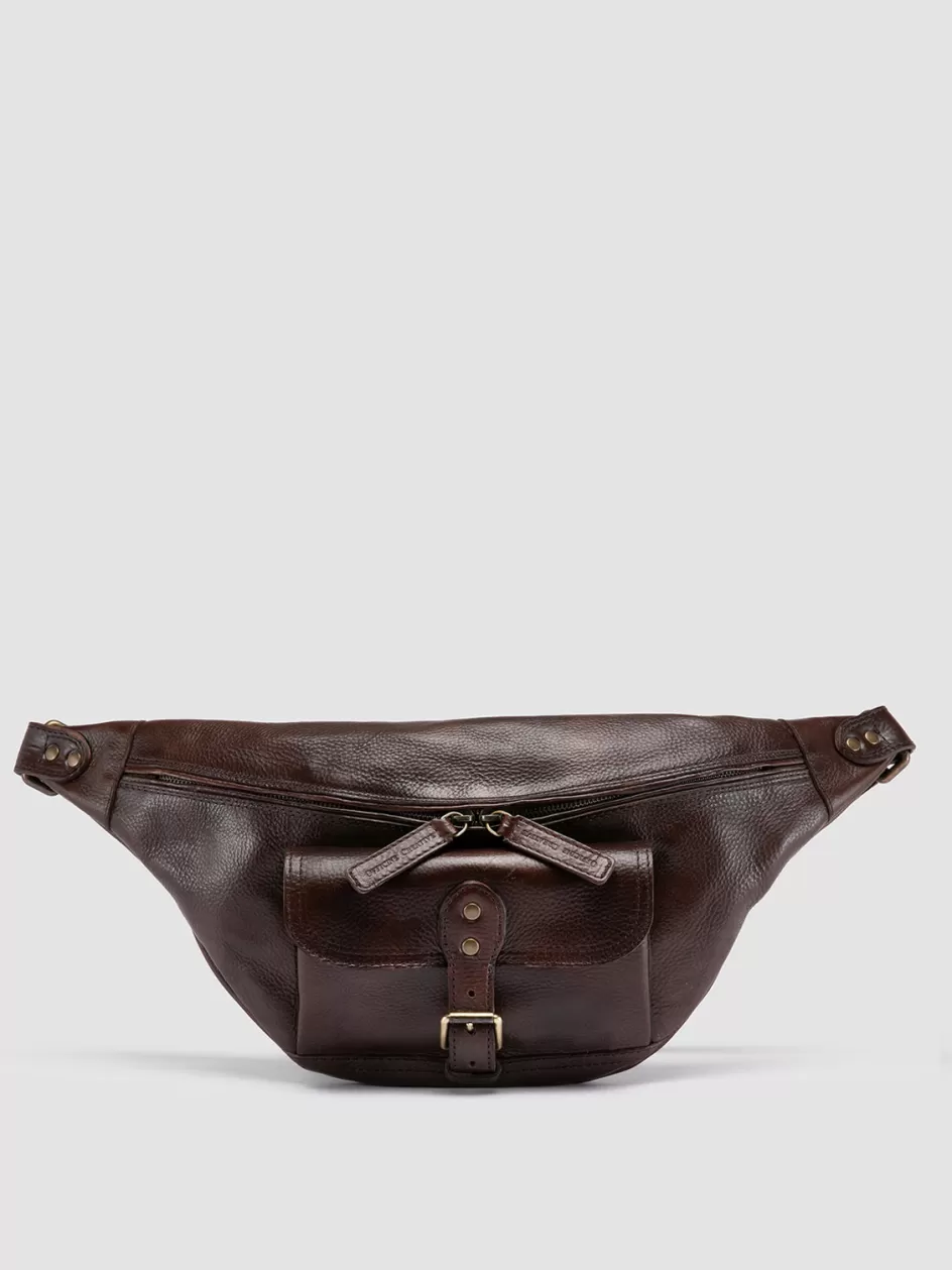 Officine Creative Bags | Backpacks>RARE 044 - Brown Leather Waist Pack DARK BROWN