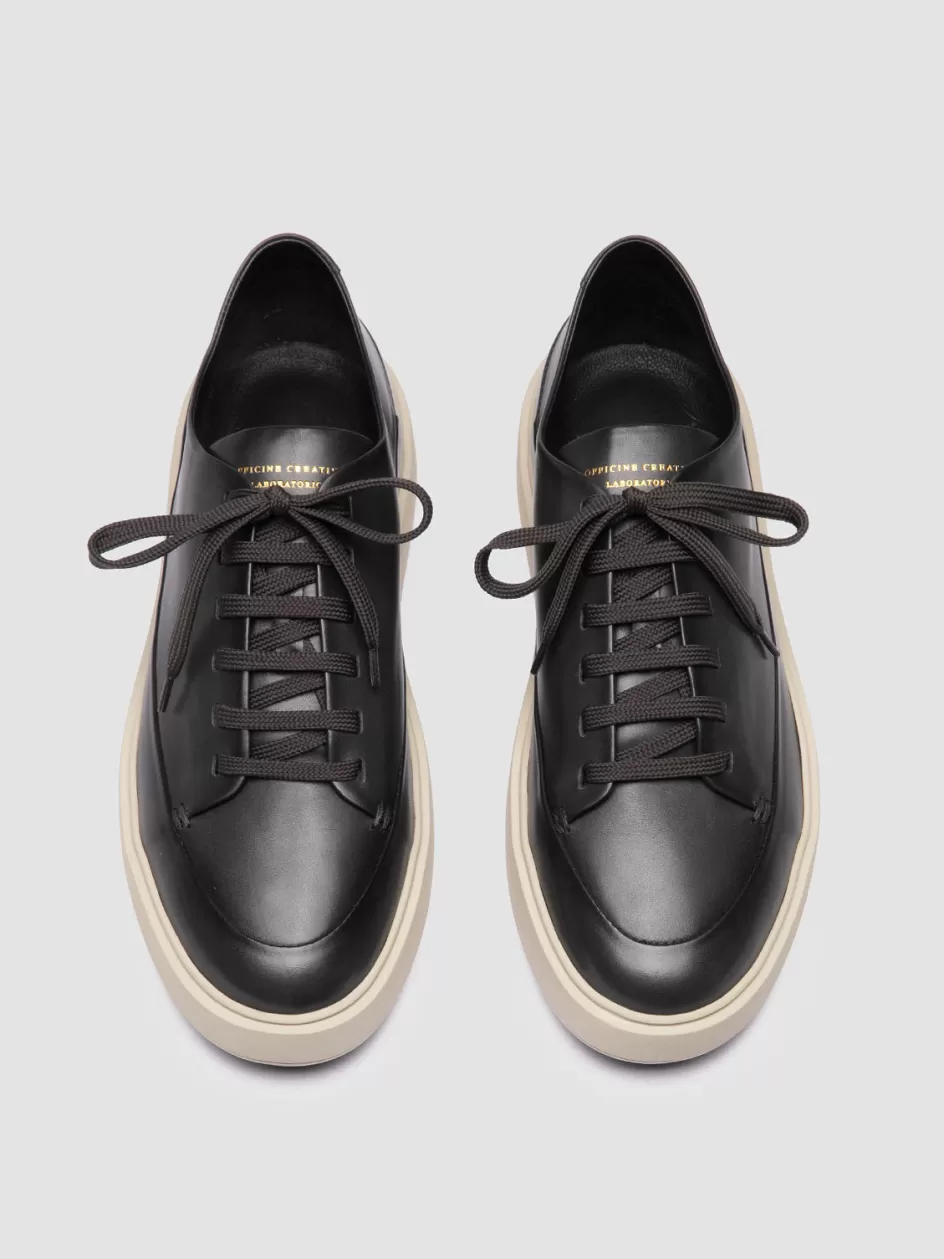 Officine Creative Sneakers>RELEASE 001 - Grey Leather Low Top Sneakers LEAD