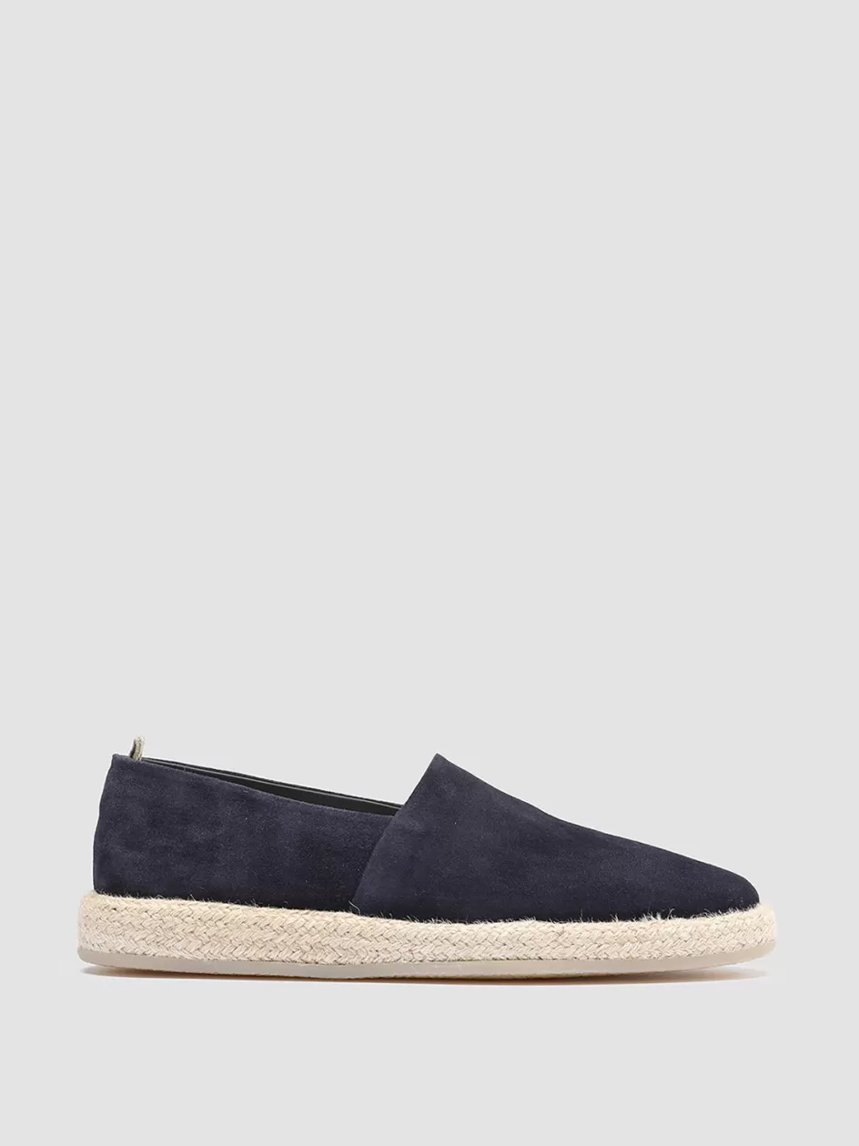 Officine Creative Formal Shoes | Loafers>ROPED 001 - Suede Loafers BLUE