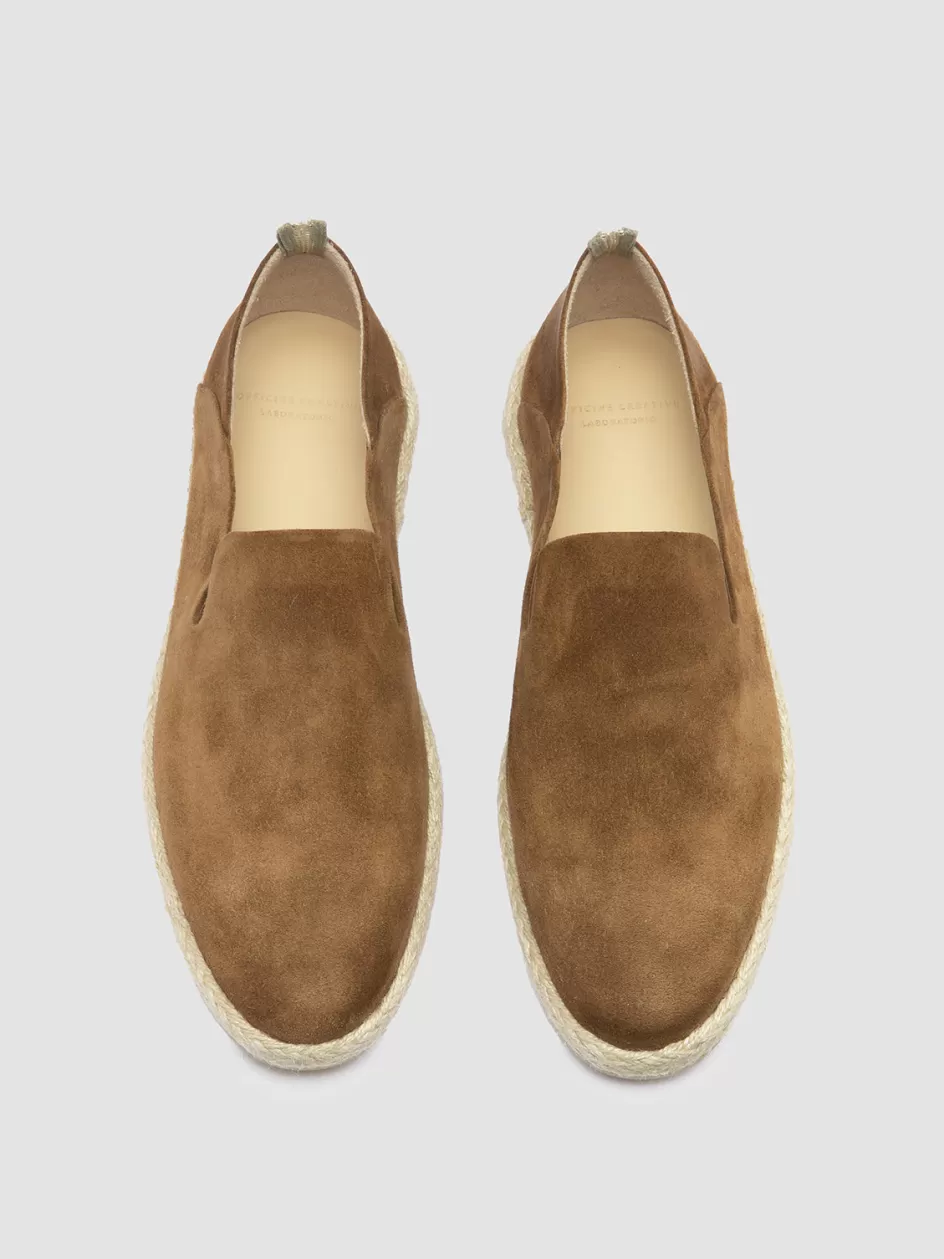 Officine Creative Loafers | Formal Shoes>ROPED 002 - Brown Suede Loafer BIRRA