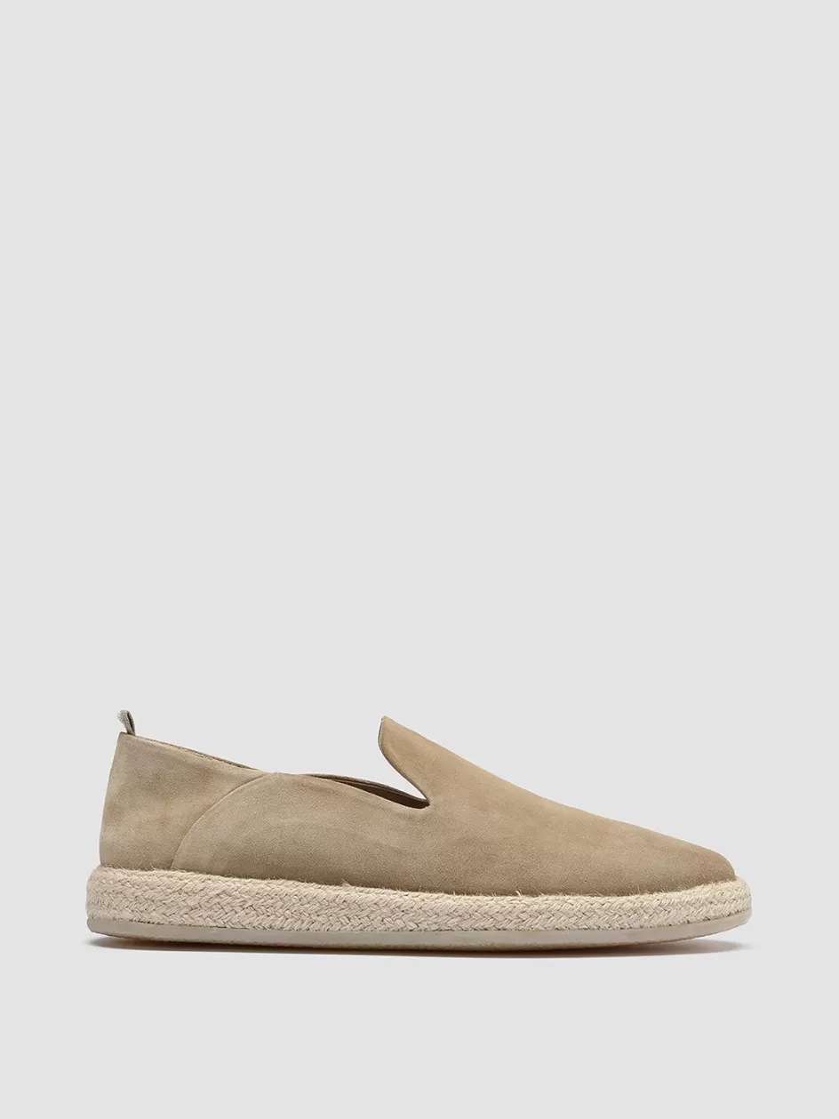 Officine Creative Loafers | Formal Shoes>ROPED 002 - Brown Suede Slip Ons CORK