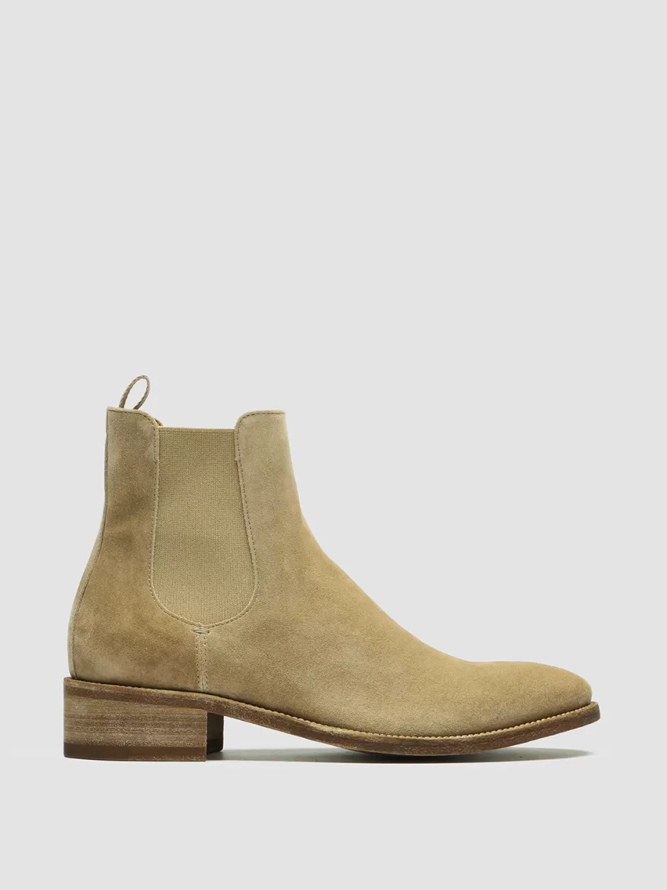 Officine Creative Suede Selection | Boots & Booties>SELINE 029 - Taupe Suede Chelsea Boots TAN