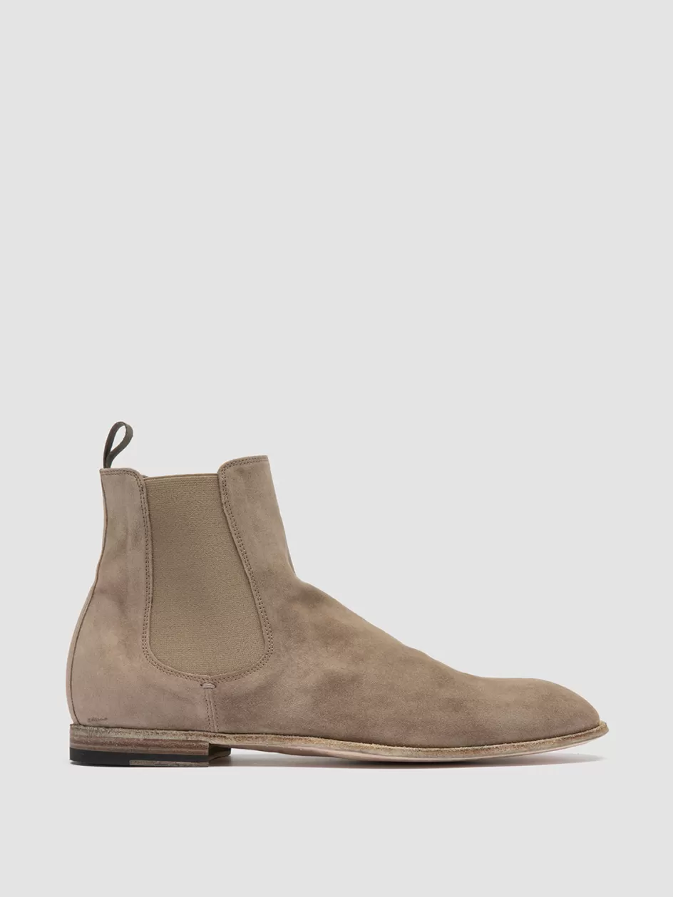 Officine Creative Suede Selection | Ankle Boots>SOLITUDE 004 - Suede Chelsea Boots TAUPE