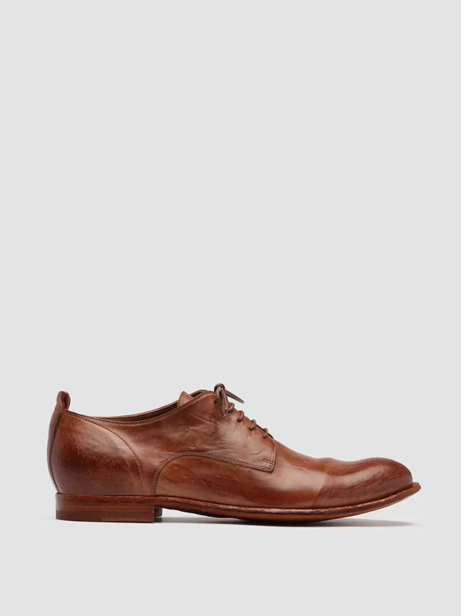 Officine Creative Derbies | Icons>STEREO 003 - Brown Leather Derby Shoes LIGHT BROWN