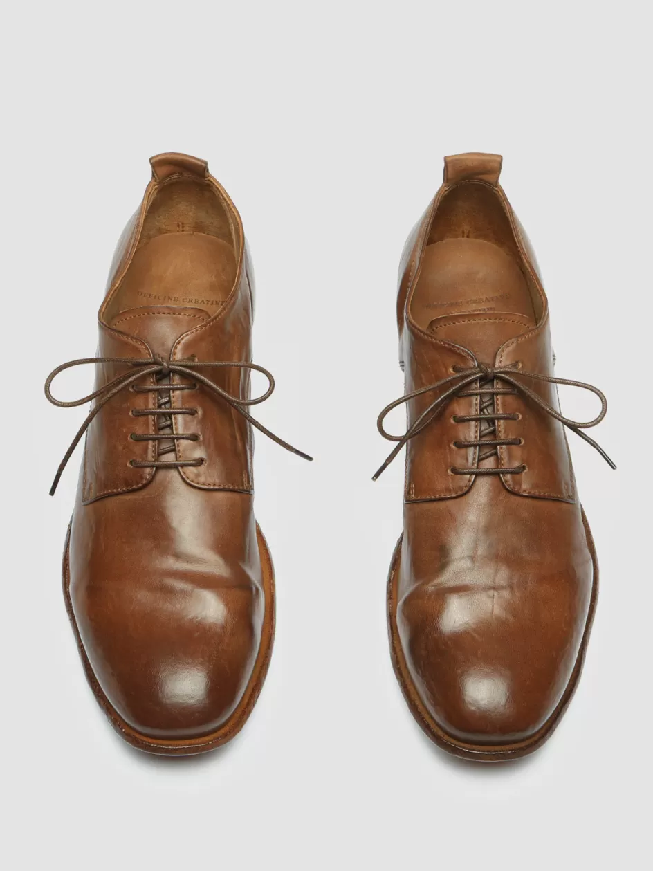 Officine Creative Derbies | Icons>STEREO 003 - Brown Leather Derby Shoes LIGHT BROWN