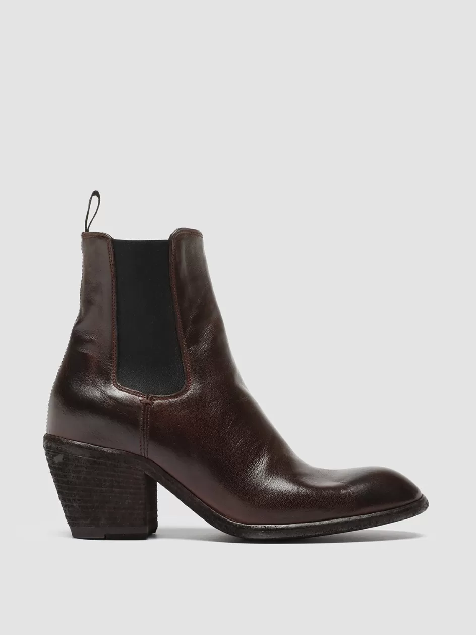 Officine Creative High Heels Booties | Boots & Booties>SYDNE 001 - Brown Leather Chelsea Boots DARK BROWN