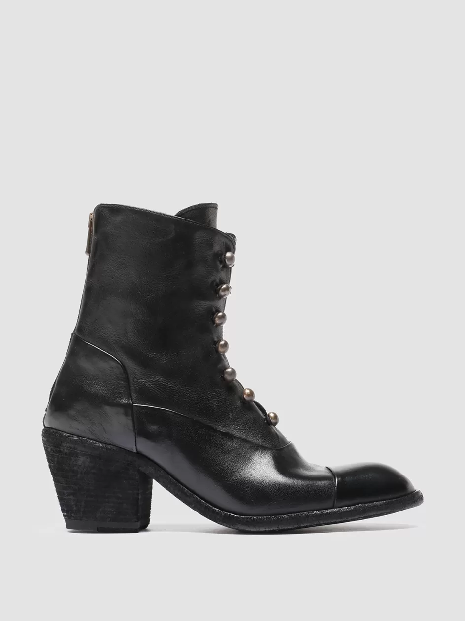 Officine Creative High Heels Booties | Boots & Booties>SYDNE 005 - Leather Zip Boots BLACK