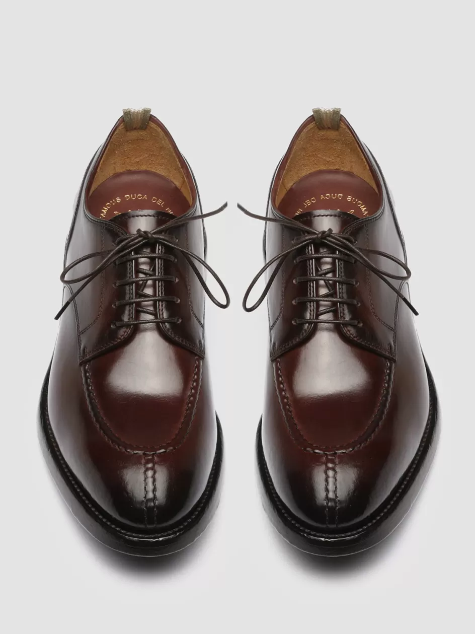 Officine Creative Derbies | Icons>TEMPLE 005 - Leather Derby Shoes BURGUNDY