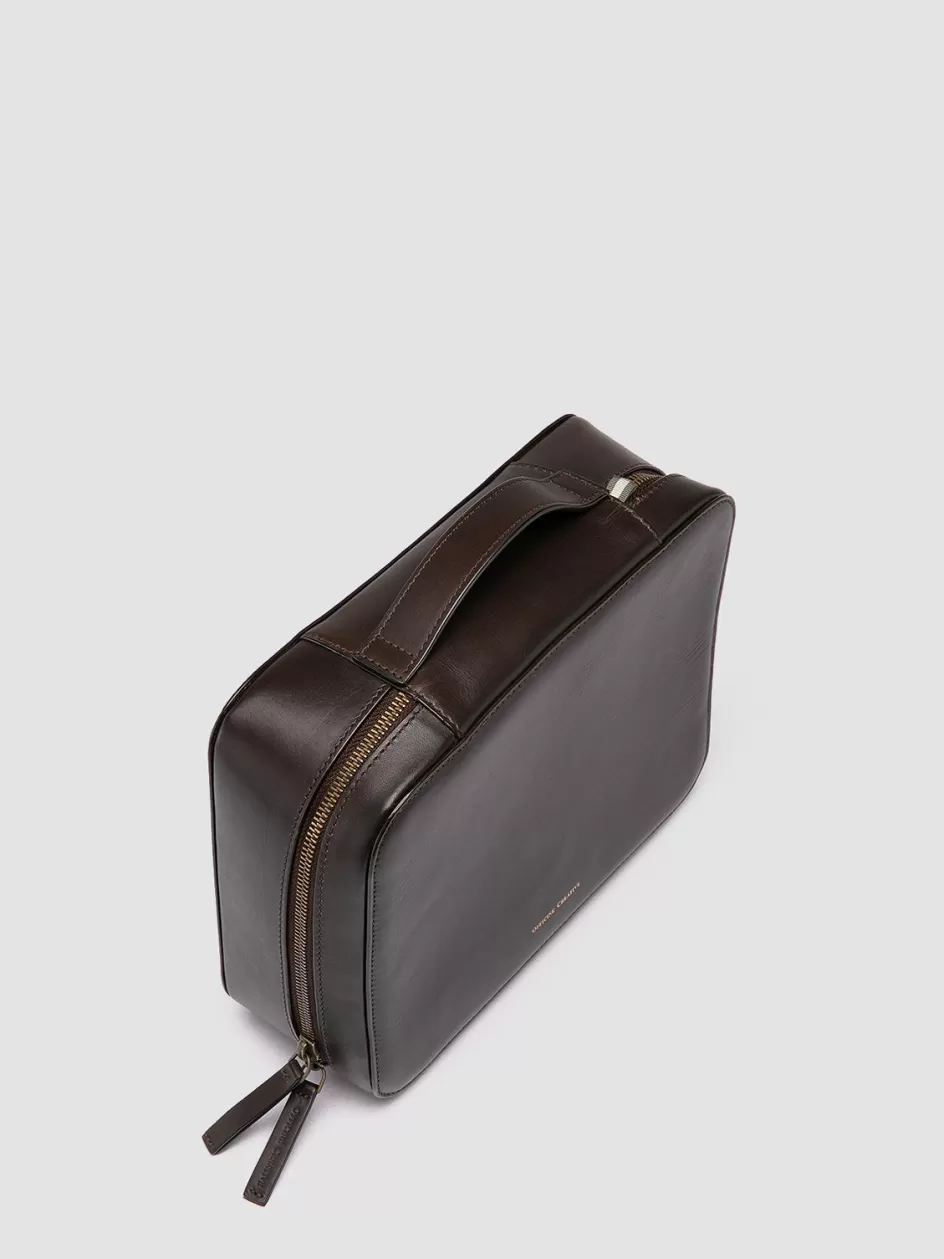 Officine Creative Shoe Care | Shoe Care>TRAVEL CASE - Medium Bag BROWN