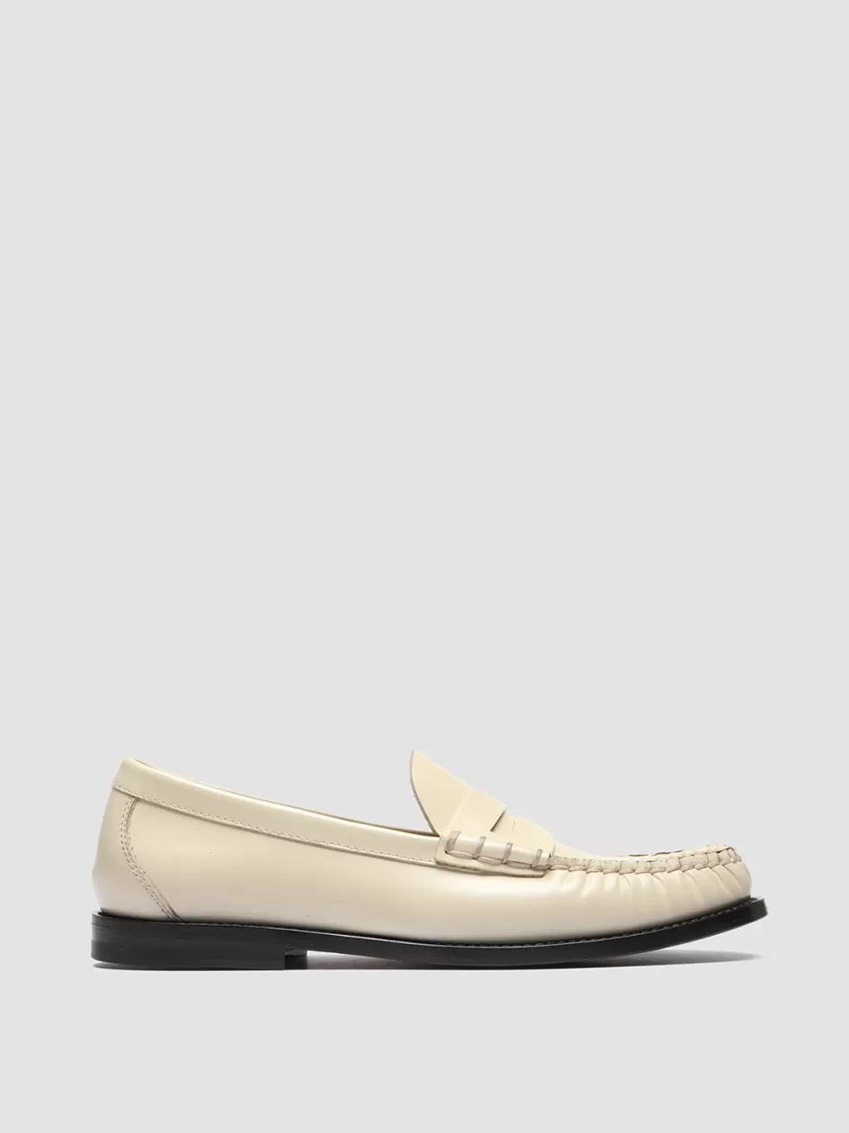 Officine Creative Loafers>ZIVAGO 103 - Leather Penny Loafers IVORY